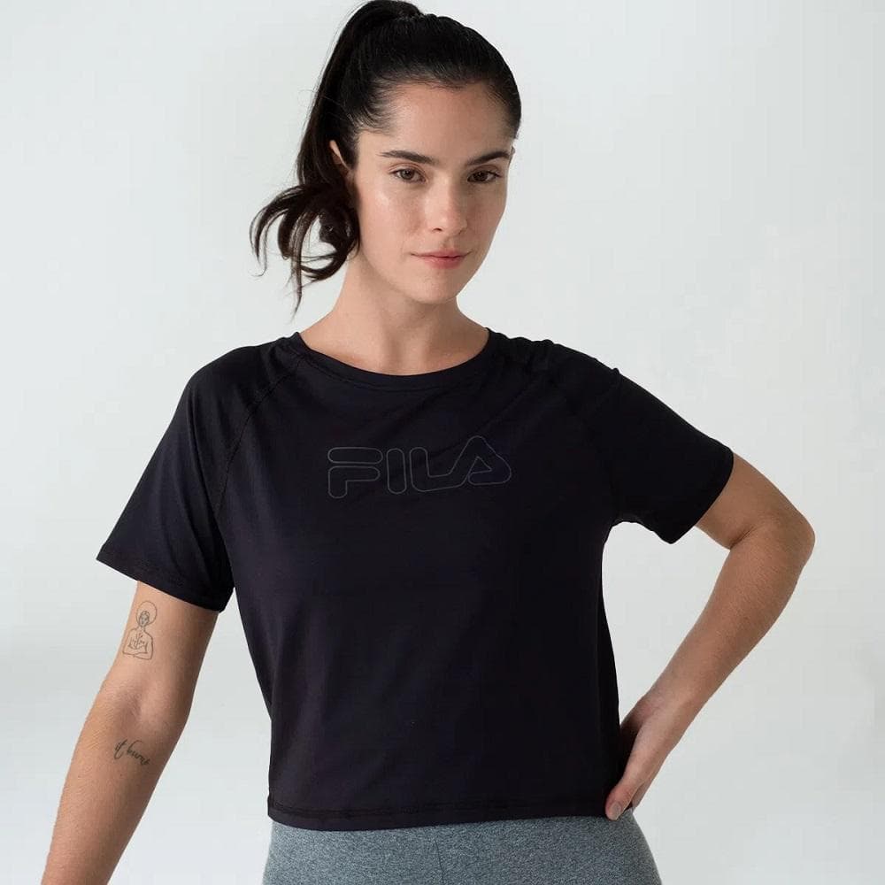 Blusa Fila Performance Feminina Ref:f12at00512 — PRETO