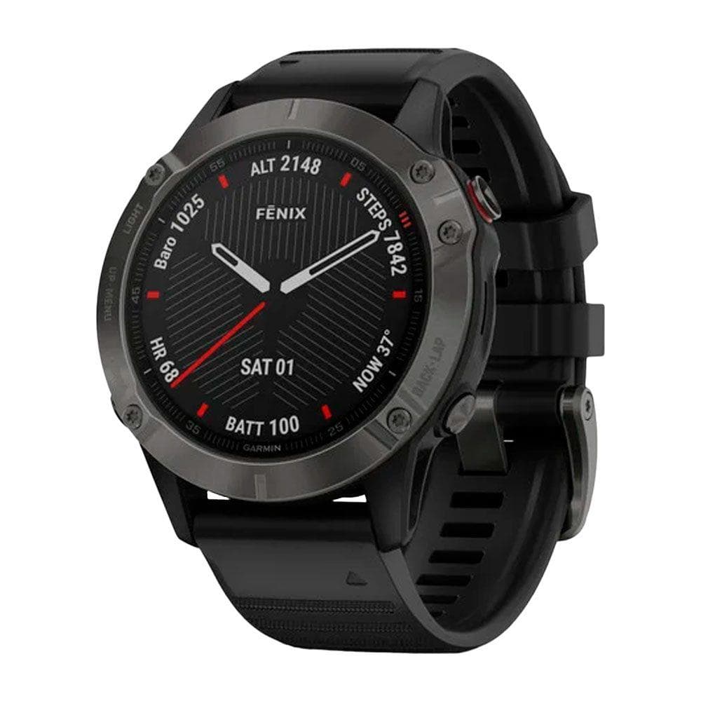MONITOR CARDÍACO DE PULSO COM GPS GARMIN FÊNIX 6 PRO REF:0100215825 — CINZA-PRETO