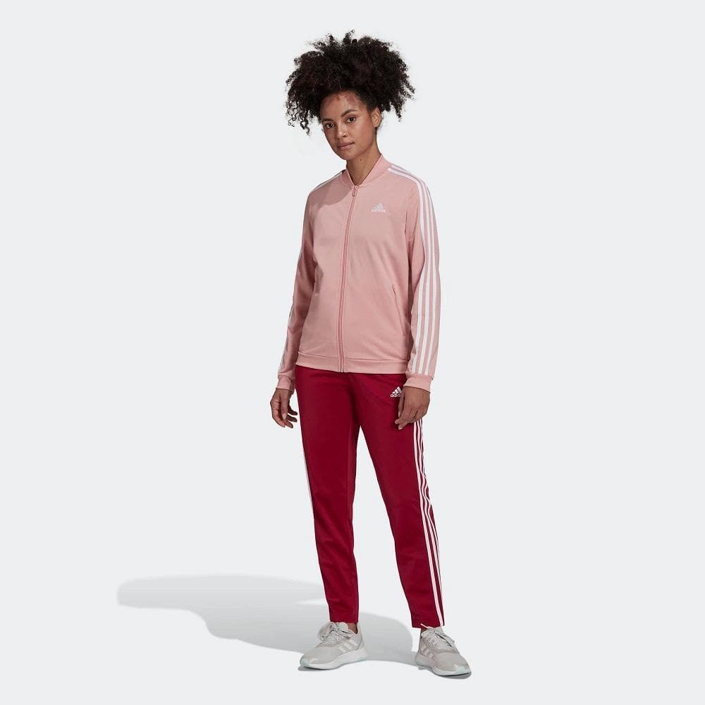 AGASALHO ADIDAS FEMININO 3 LISTRAS REF:HD4301 — ROSA