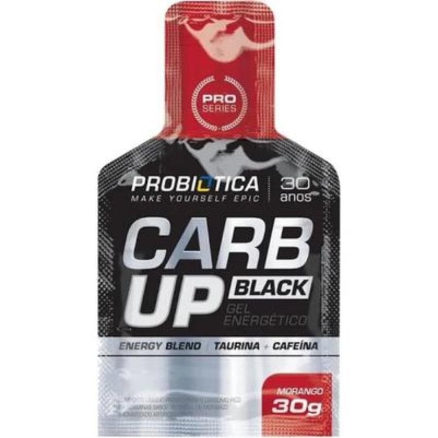 Carb-up Gel Black Probiotica Sabor Morango Ref:81741 — Vermelho